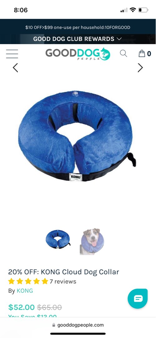 Kong Cloud Collar large size Pet Supplies Health Grooming on