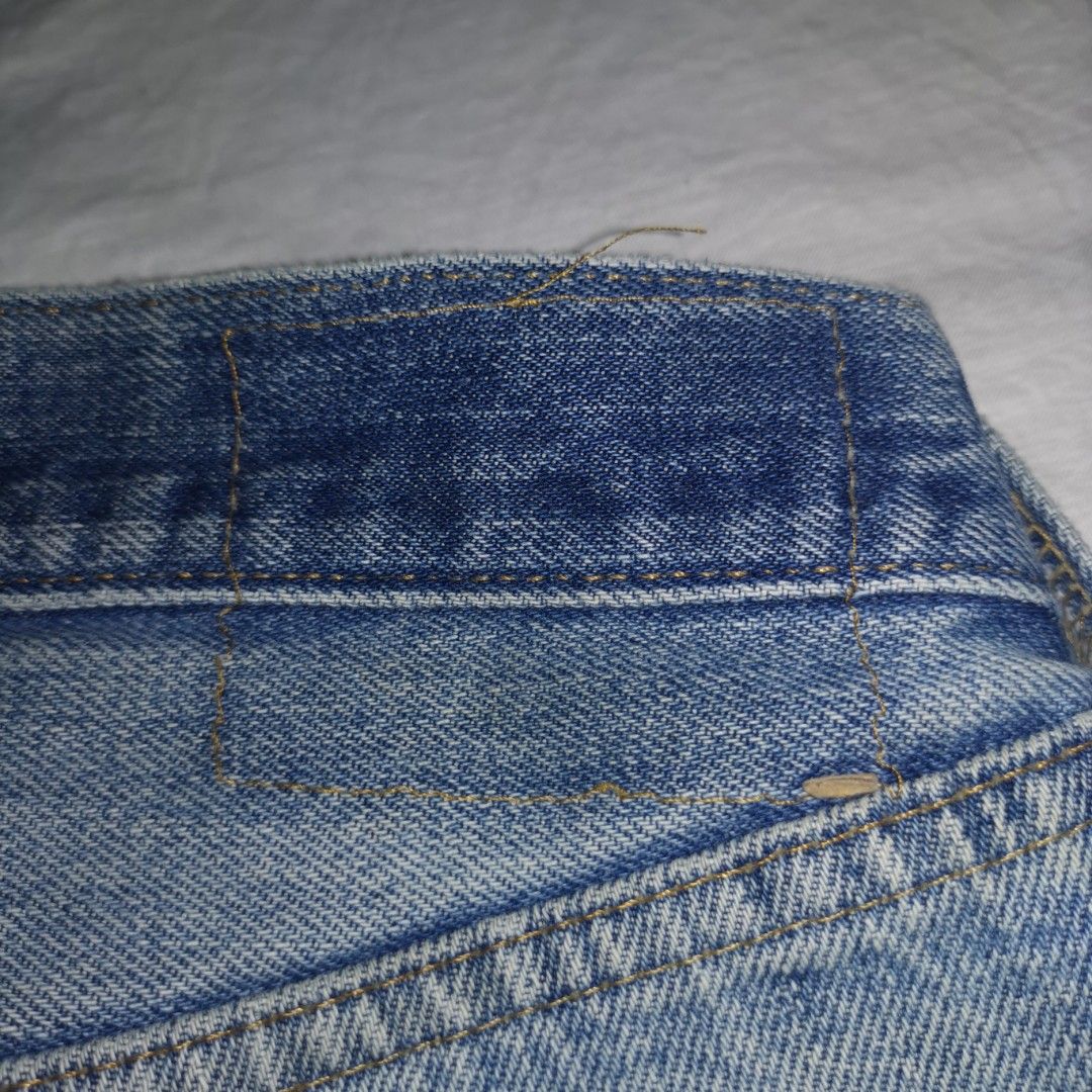 Cutoff jeans capri shorts /XL : W38-40 /2x deep blue main image 0