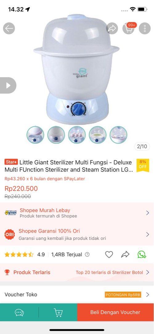 Little Giant Sterilizer&Steam Station, Babies & Kids, Nursing & Feeding on Carousell