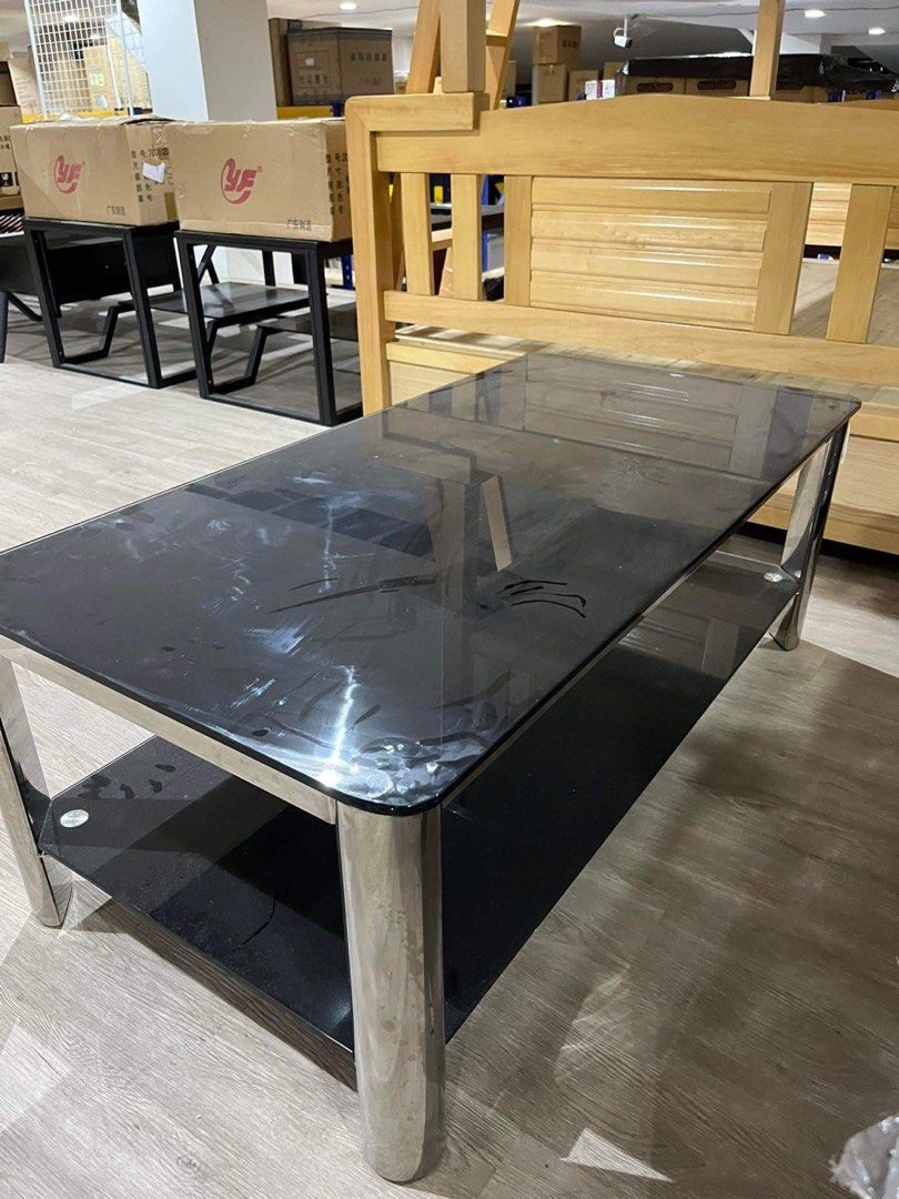 Living Room Glass Center Table, Furniture & Home Living, Furniture