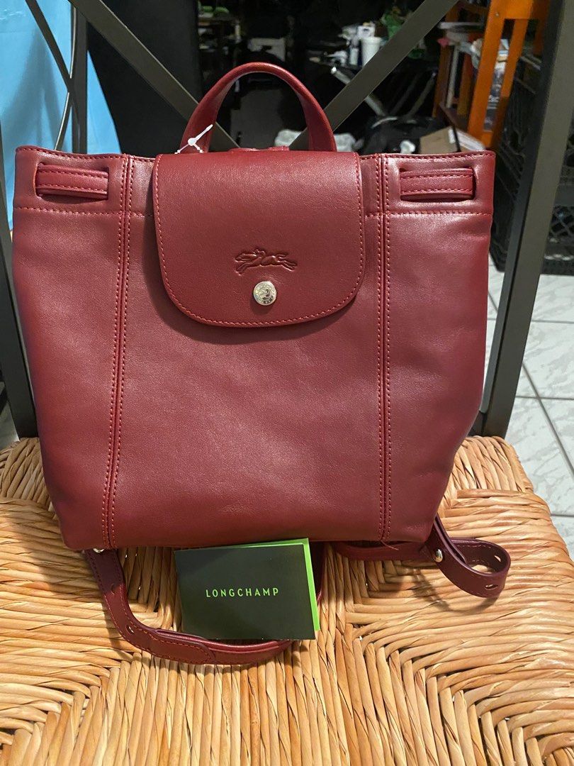 Longchamp le pliage leather backpack 2025