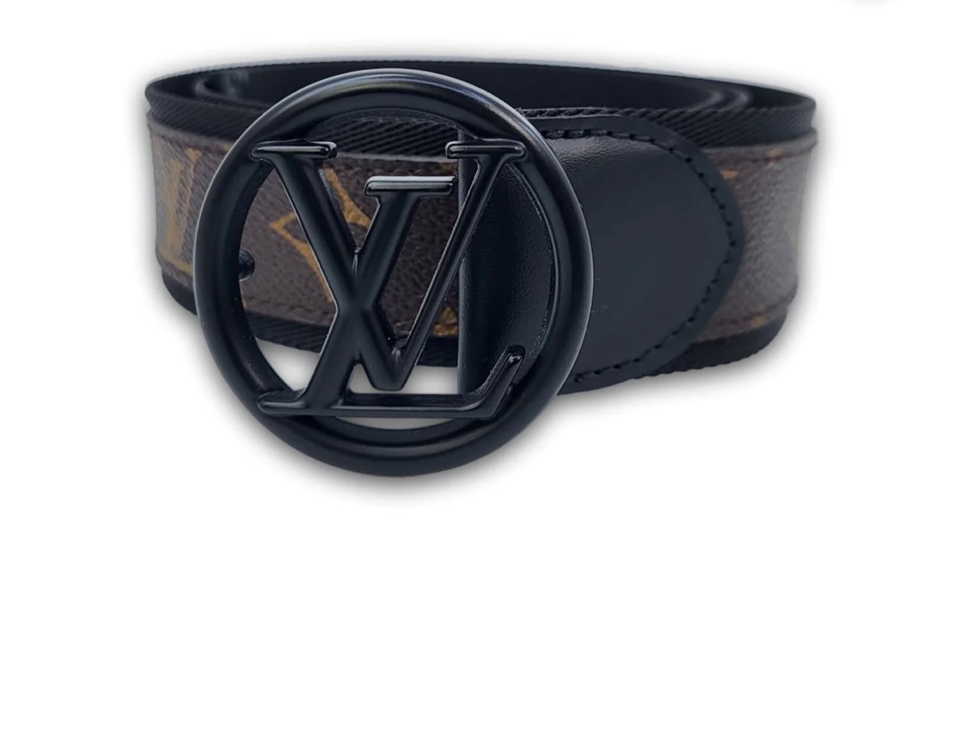 Louis Vuitton Brown/Black Monogram Canvas and Epi Leather Circle Reversible  Belt Size 90 cm