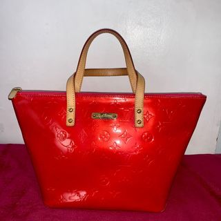Louis Vuitton Bellevue PM Bag Patent Leather - burgundy red