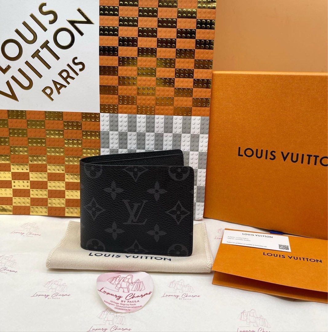 Louis Vuitton Slender Wallet Monogram Eclipse, Luxury, Bags & Wallets on  Carousell