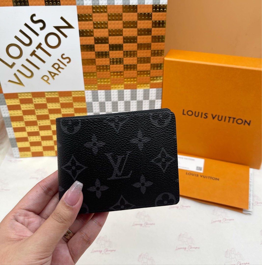 Louis Vuitton Slender Wallet Monogram Eclipse Brand New 30,000
