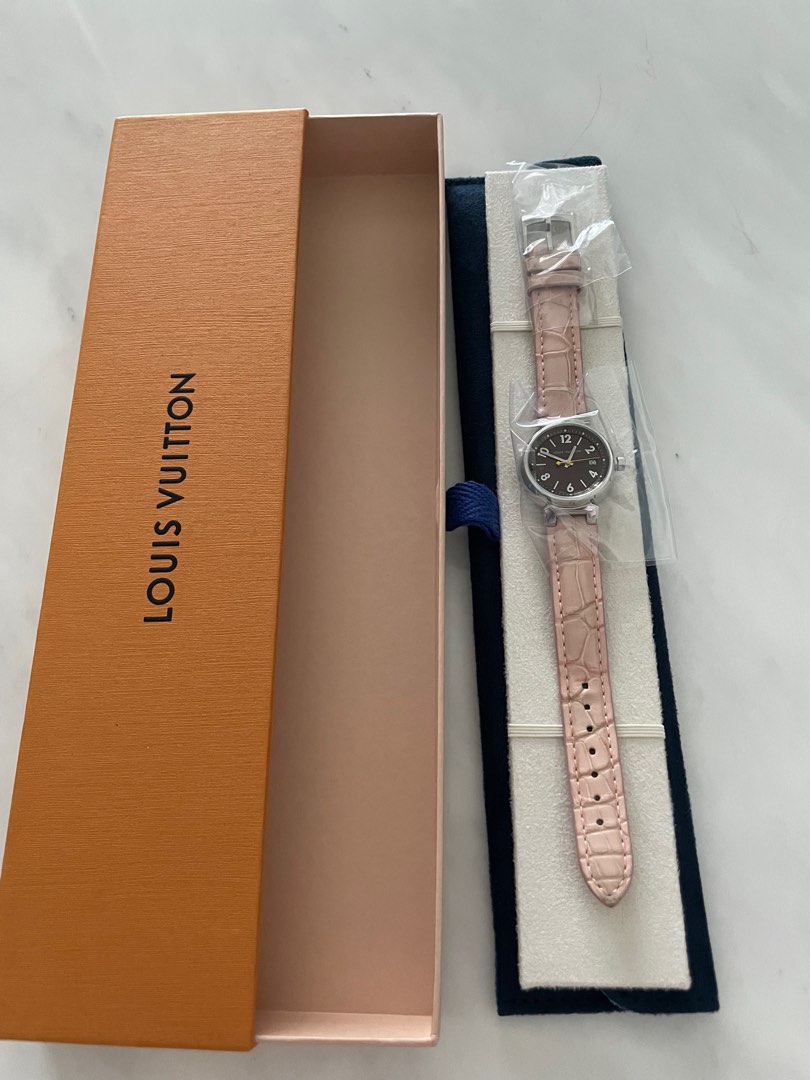New Louis Vuitton Tambour Slim Monogram Dentelle White 28mm, Women's  Fashion, Watches & Accessories, Watches on Carousell