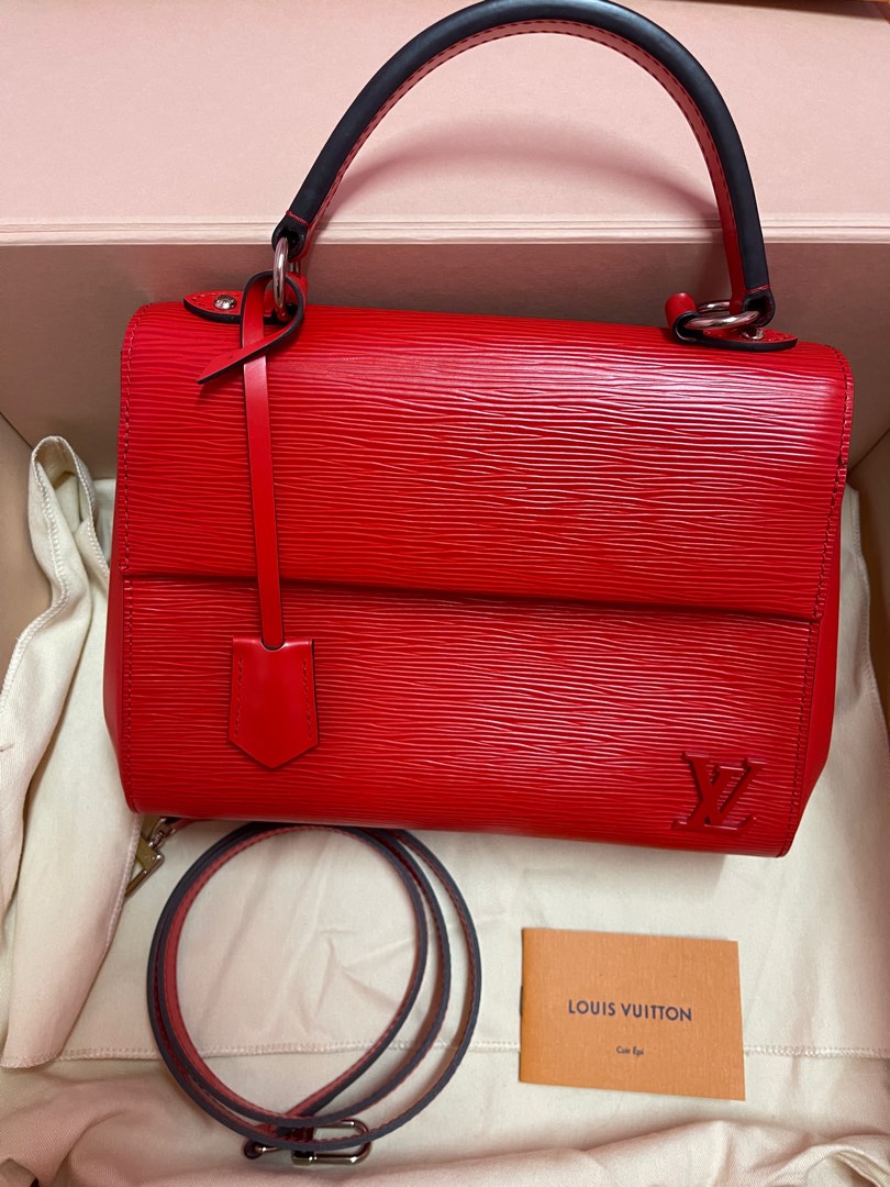 Louis Vuitton Cluny Top Handle Bag Epi Leather BB Red 2144172