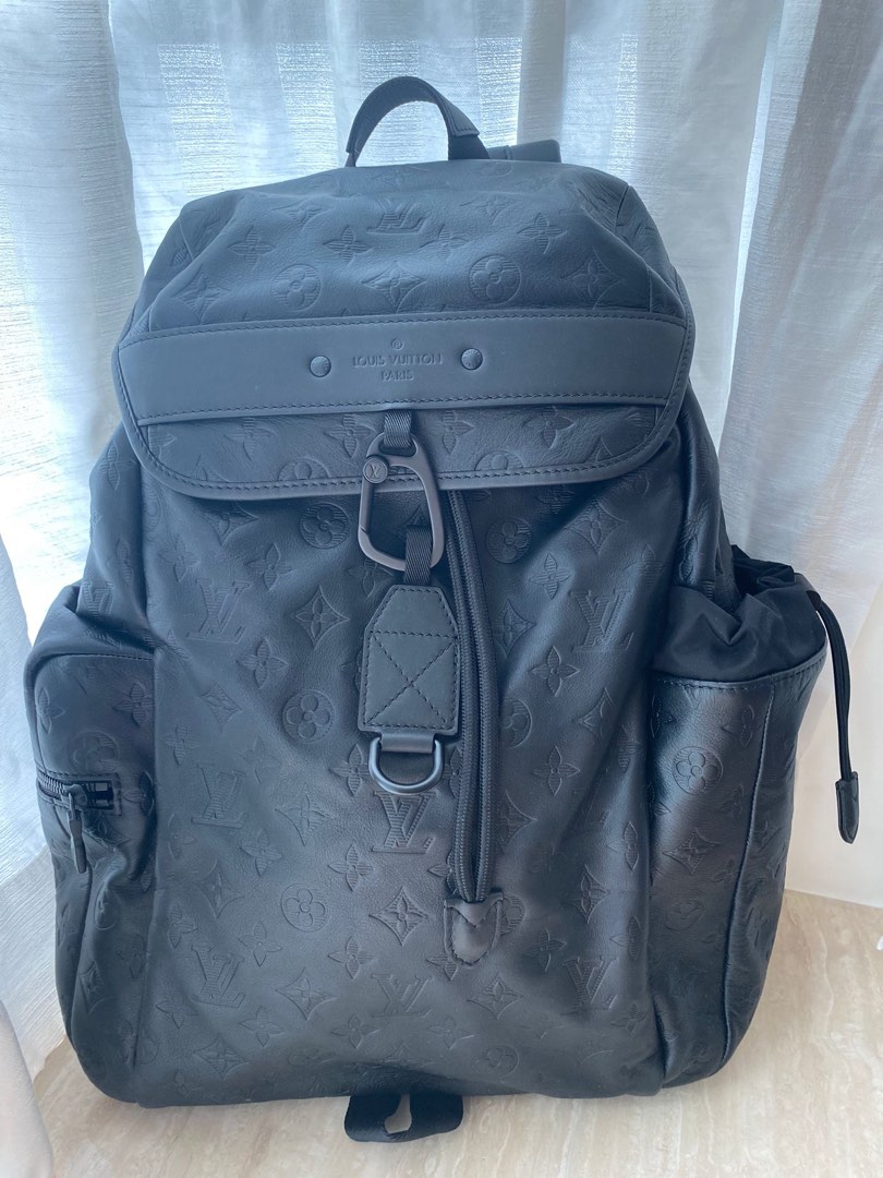 LOUIS VUITTON LOUIS VUITTON Discovery Backpack Rucksack M43680 Shadow  Embossed Black Used mens M43680