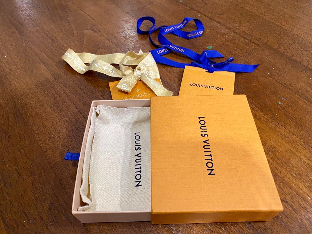 Authentic LOUIS VUITTON Empty Gift Box, Bag, Ribbon And Envelope W Receipt