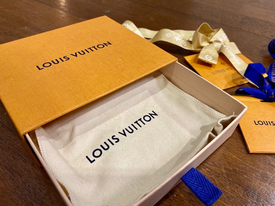 Two Vintage Louis Vuitton Gift Boxes One Interior Storage Dust Pouch Wallet