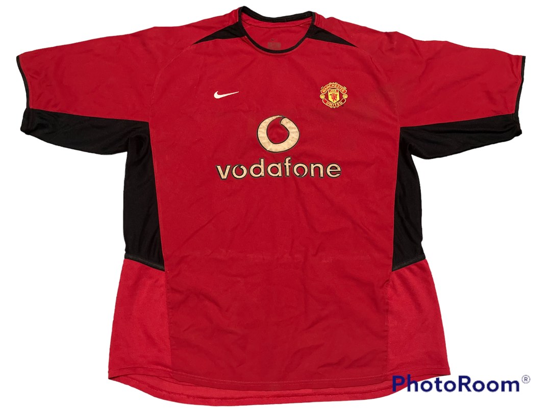 Manchester United 03 04 Home Jersey Vintage Nike Vodafone EPL