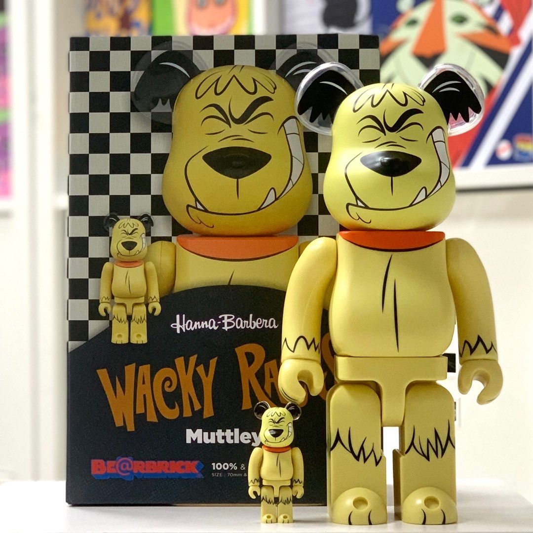 Medicom toys Bearbrick Bearbrick 400%100% WACKY RACES MUTTLEY 全新 