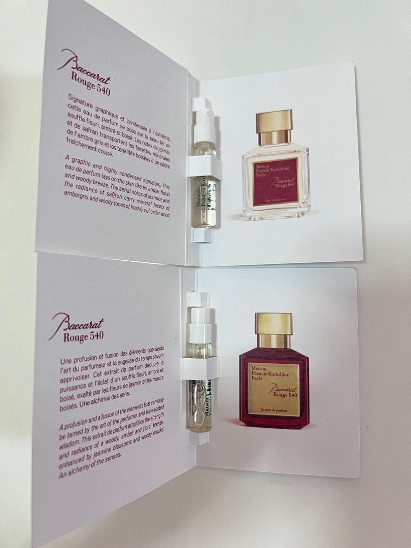 MFK Baccarat rouge 540 EDP & extrait, Beauty & Personal Care, Fragrance ...