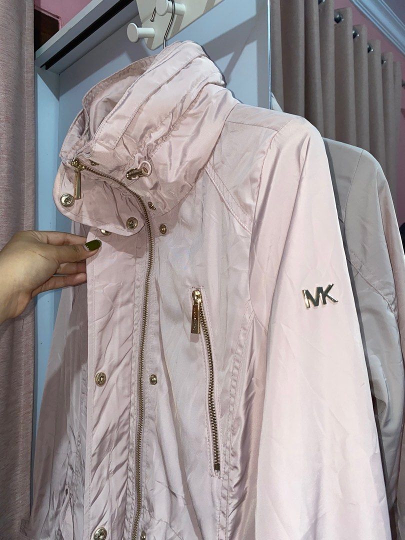 Michael Kors Utility Jacket Blush Jacket Hoodie Fesyen Wanita Pakaian Wanita Baju Luaran di Carousell