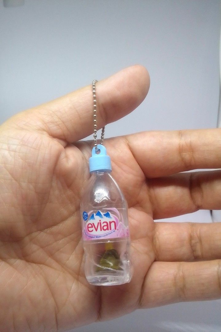 Moomin in Mini Evian Bottle charm keychain (Category: Character Goods) located in Taguig. Submitted by bellesstore (Listing ID 1202607415, Image 1). Description: Please manage expectations, these are preloved and some may have minimal flaw/s. Good for collectors ❤️ LOC: Taguig City MOP: Gcash MOD: Grab/ MCFA/ Flash/ Shopee (Fees shouldered by buyer).