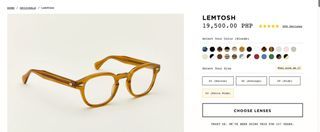 Moscot Lemtosh Blonde with Clip On Size 52 Wide Authentic