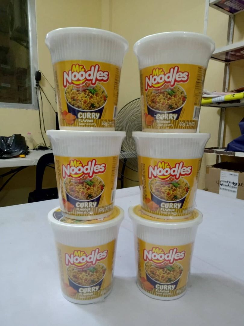 Mr. Noodles Instant Cup 60g Chicken,Beef,Vegetable,Curry and Shrimp