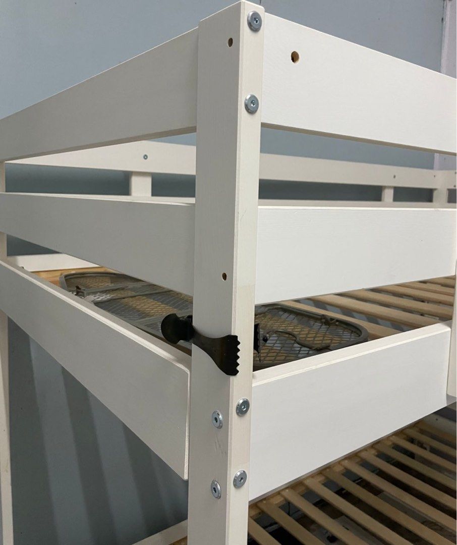[NEGOTIABLE] MYDAL IKEA BUNK BED FRAME WHITE DOUBLE DECKER, Furniture