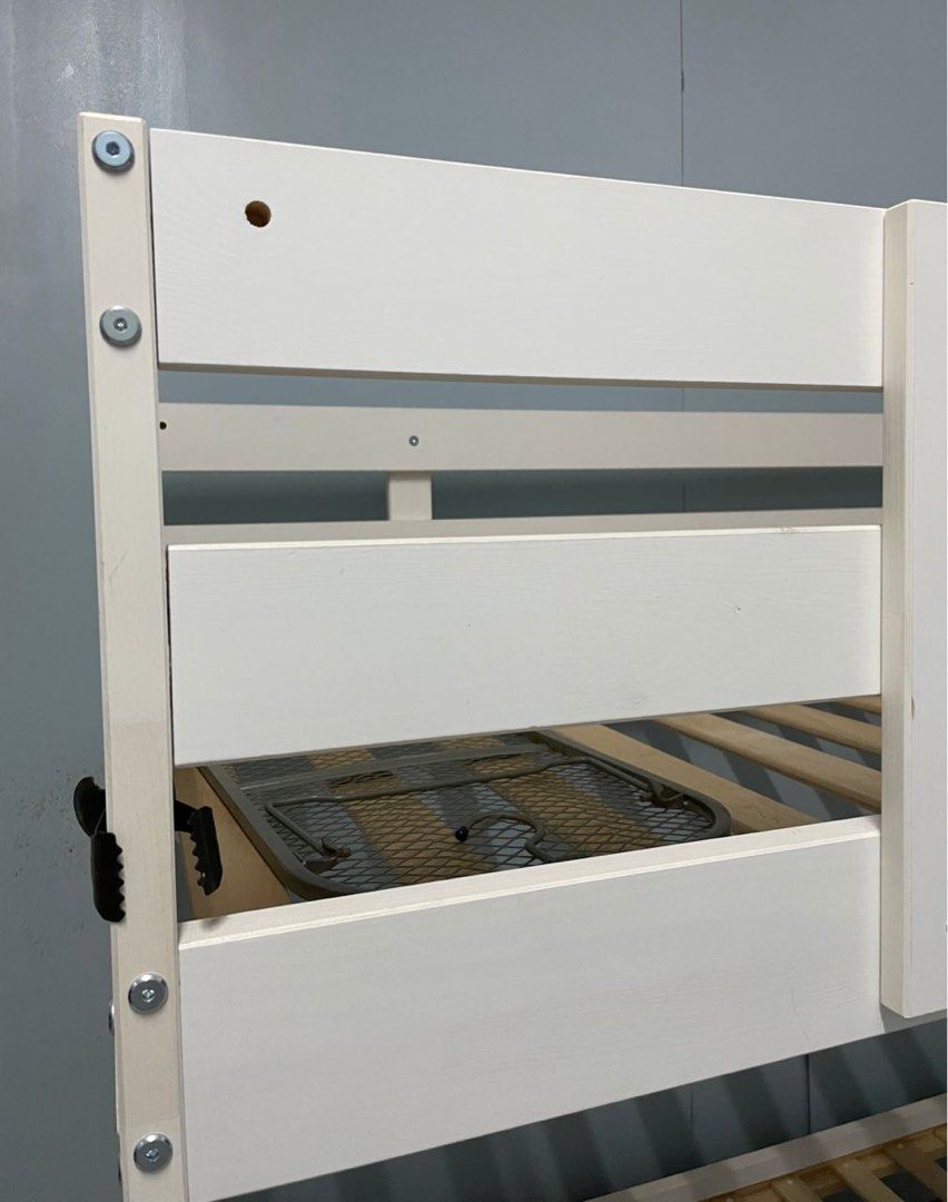 [NEGOTIABLE] MYDAL IKEA BUNK BED FRAME WHITE DOUBLE DECKER, Furniture