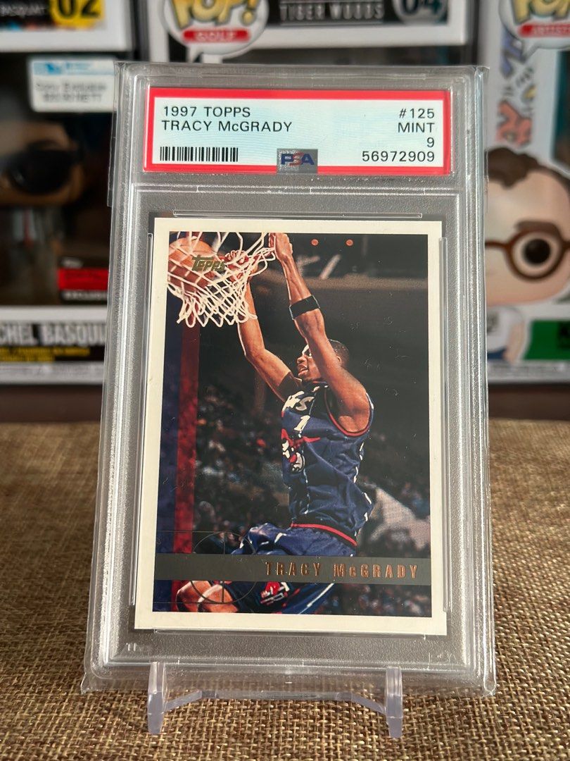 NBA Card - Tracy McGrady RC (PSA 9) (Category: Graded Singles) located in Makati City. Submitted by outdoorsyph (Listing ID 1153114731, Image 1). Description: Player: Tracy McGrady - Rookie Card Brand: Topps Year: 1997 Grade: PSA 9.