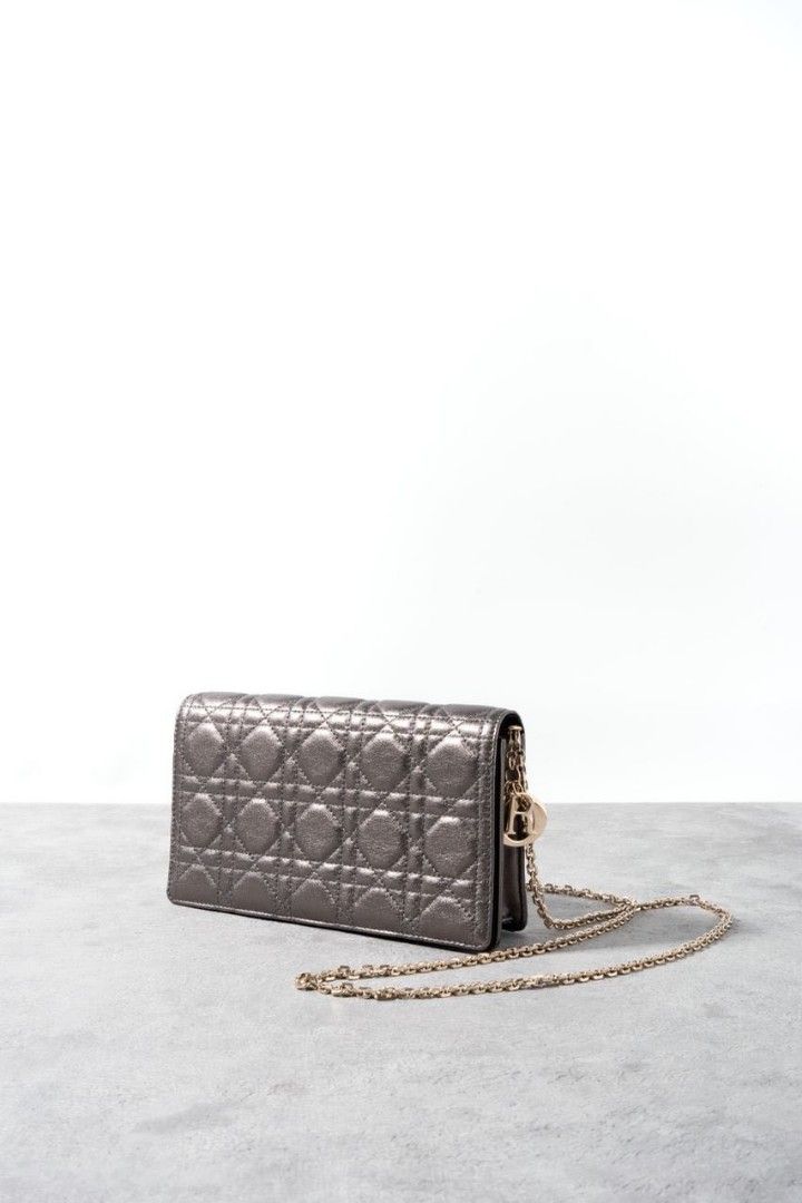 New DIOR Lady dior WOC Gun Metal
