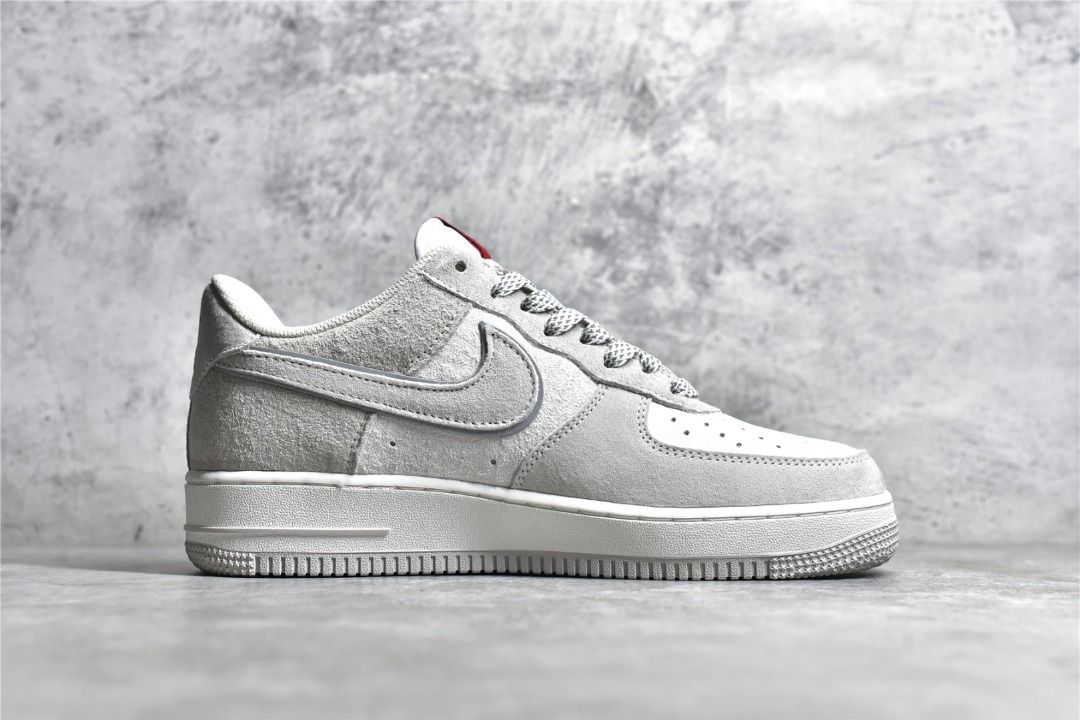 NIKE Air Froce 1 low Grey white shoes Men s Fashion Footwear