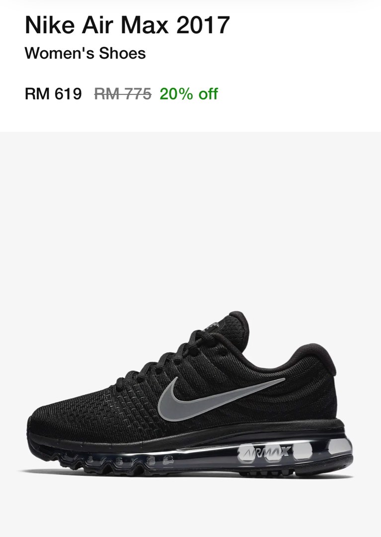 Nike air max hotsell 2017 womens black