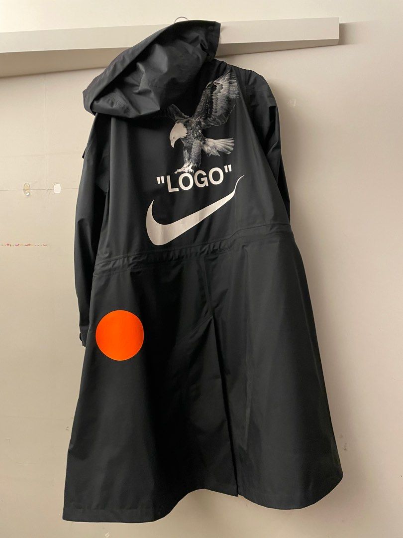 Nike x OFF-WHITE Crossover Printing Long Casual Jacket Black