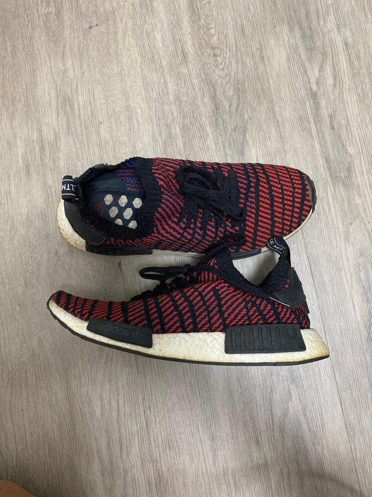 Adidas NMD Primeknit R1 Red Men s Fashion Footwear Sneakers on