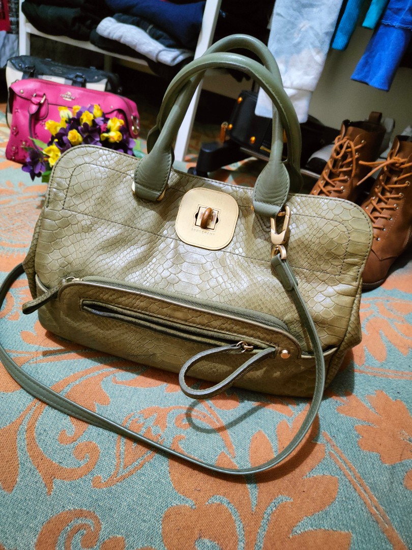 ORIGINAL Longchamp Gatsby Snakeskin Exotic Green Leather Bag, Women's