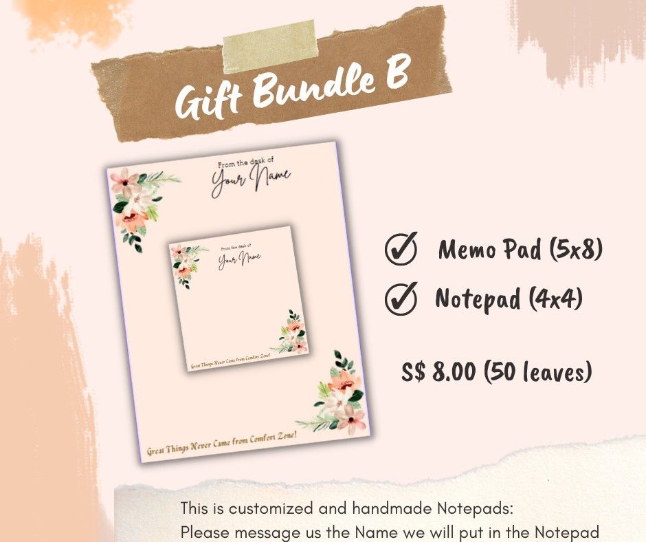 Personalized Notepad Gift Set, Hobbies & Toys, Stationery & Craft