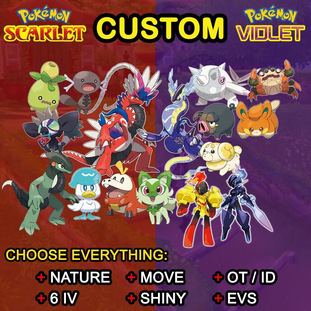 Pokemon Violet & Scarlet Entire Paldea pokedex CHEAP 6IV, Video Gaming