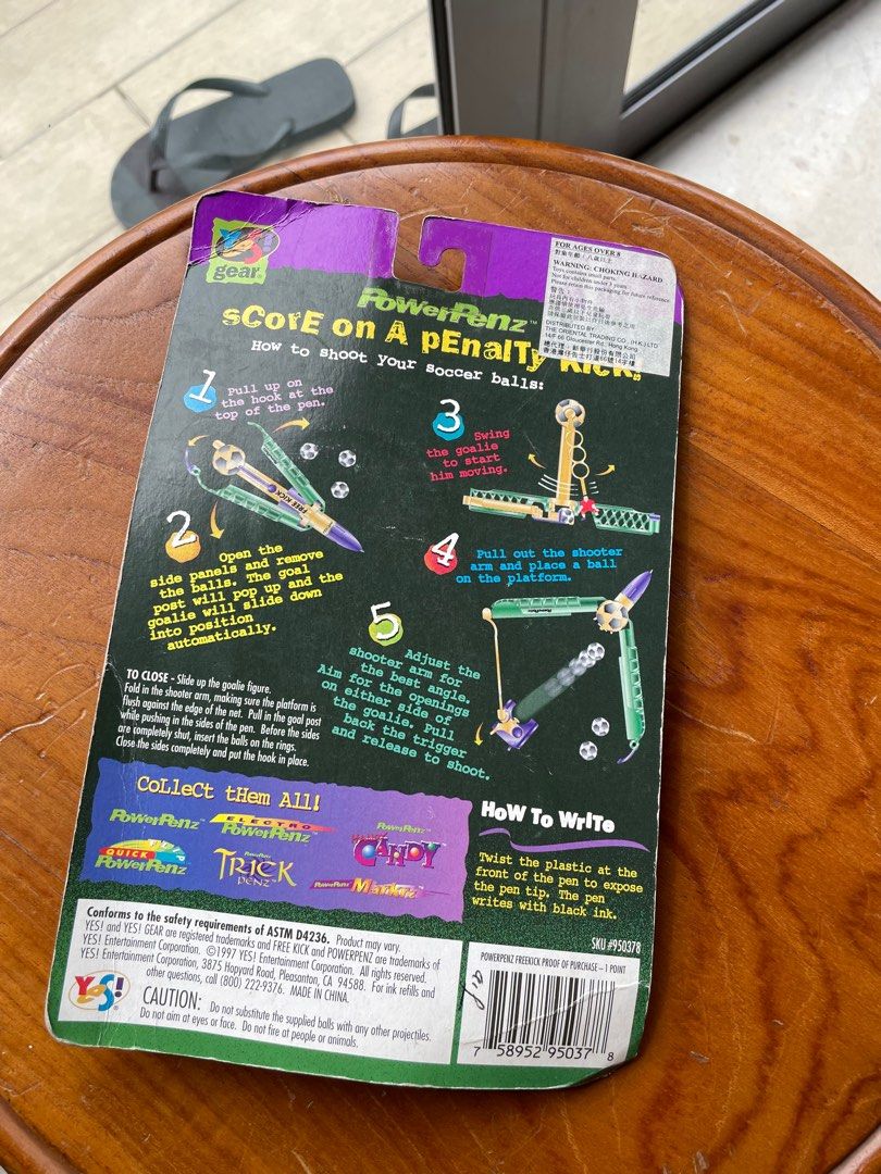 POWER PENZ RIM SHOT - YES GEAR FREE KICK RED ACTION VINTAGE 90'S SEALED ...