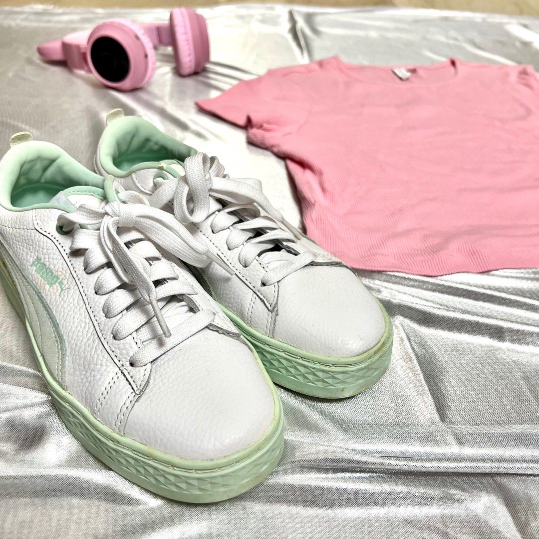 Puma Smash Platform in Mint Women s Fashion Footwear Sneakers
