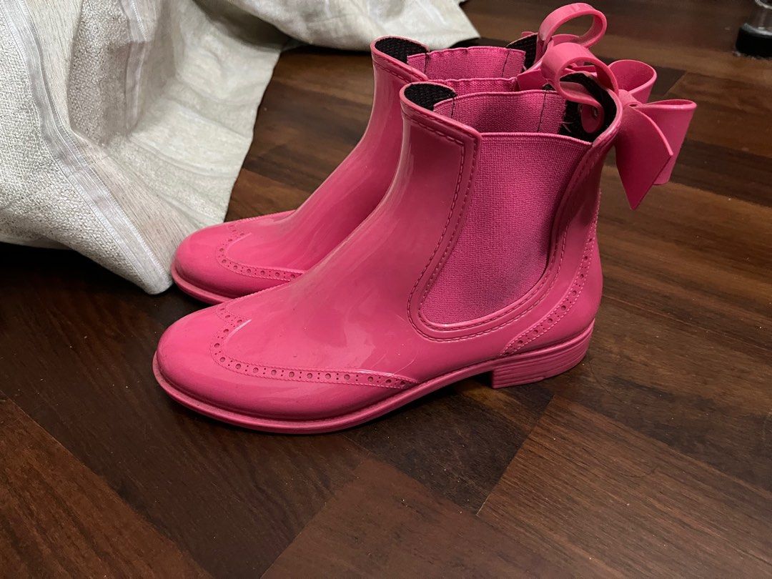 Red womens cheap rain boots