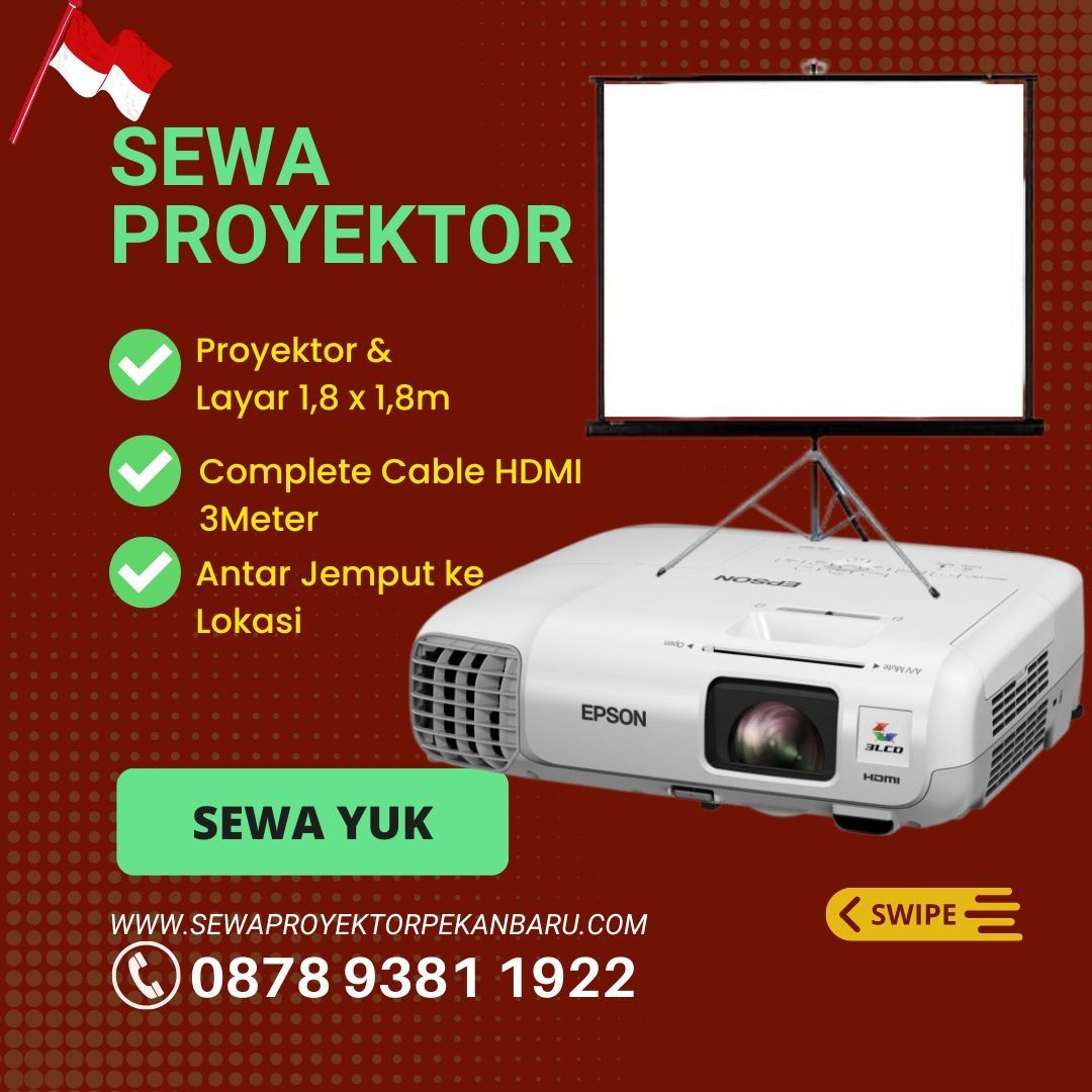 Rental atau Sewa Lcd Projector Proyektor Paket Lengkap Antar Langsung