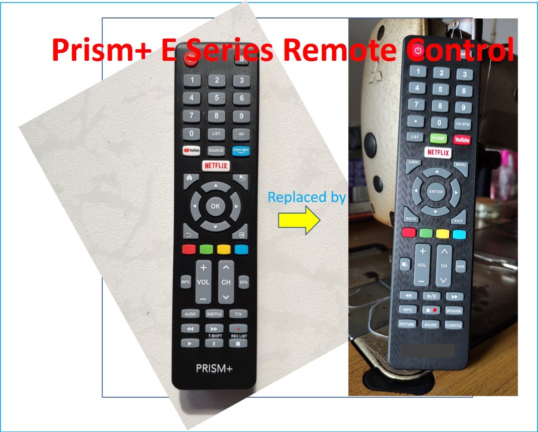 Replacement Prism+ TV Remote Control E series, TV & Home Appliances, TV