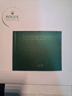 Rolex Guarantee  Manual booklet