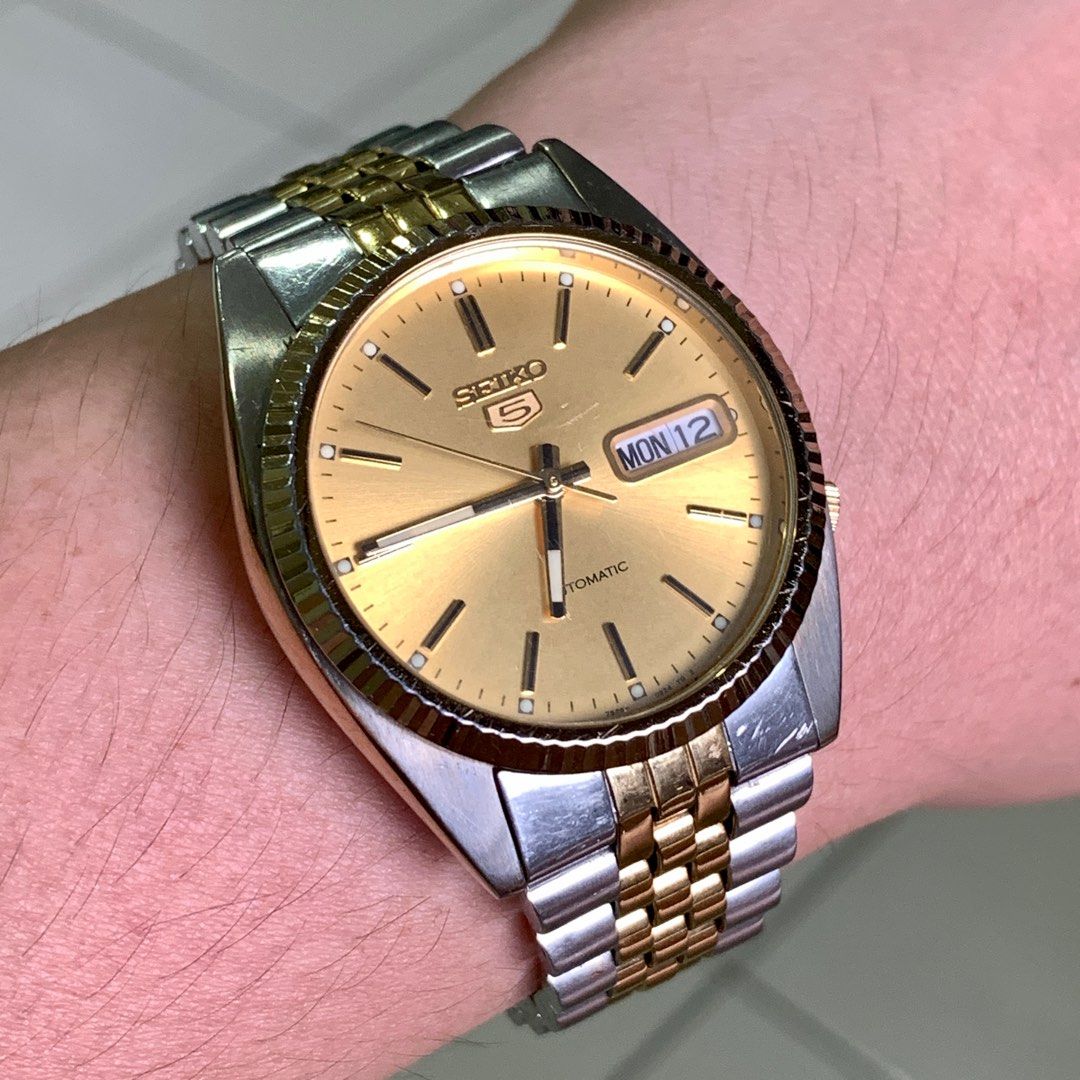 Seiko Two Tones Datejust 7S26 Automatic Watch, Men's Fashion, Watches