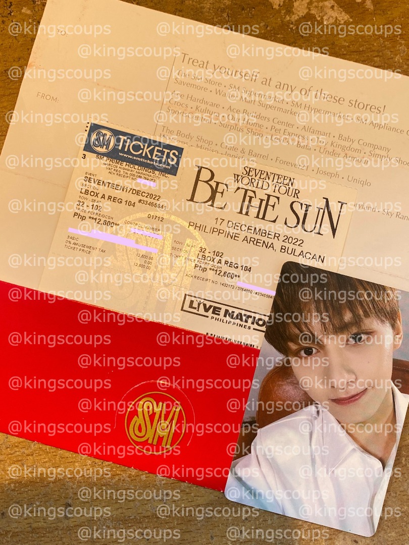 Seventeen World Tour Be The Sun Bulacan LBA Reg Ticket, Tickets