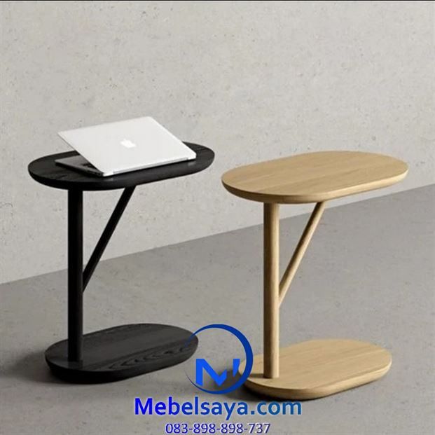 Side Table Imut Minimalis Kayu Jati, Aksesoris Mobil di Carousell