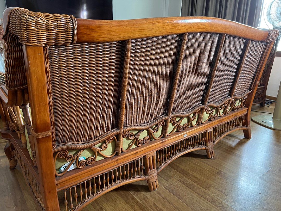 Sofa set 3+2+1 Chinese style retro wooden sofa, Furniture & Home Living