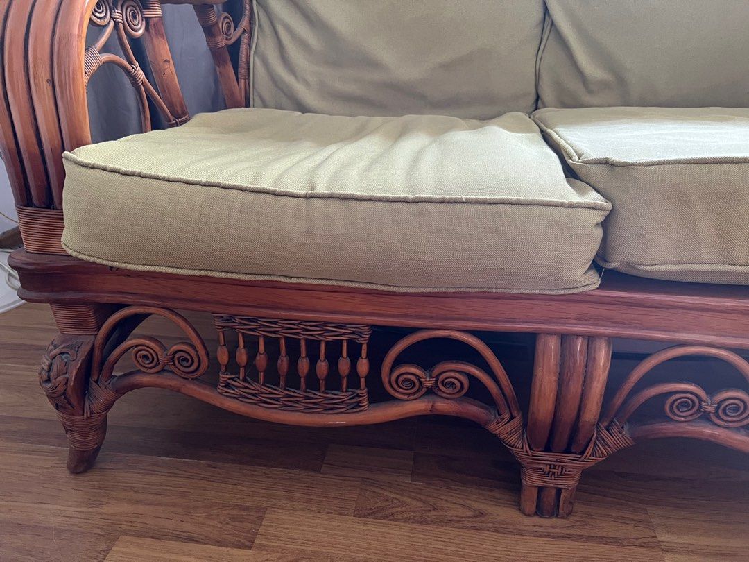 Sofa set 3+2+1 Chinese style retro wooden sofa, Furniture & Home Living