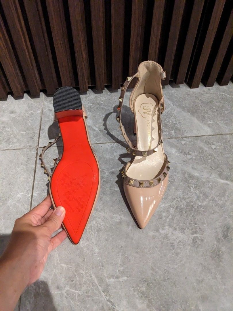 Studded Heels in Blush Size 37