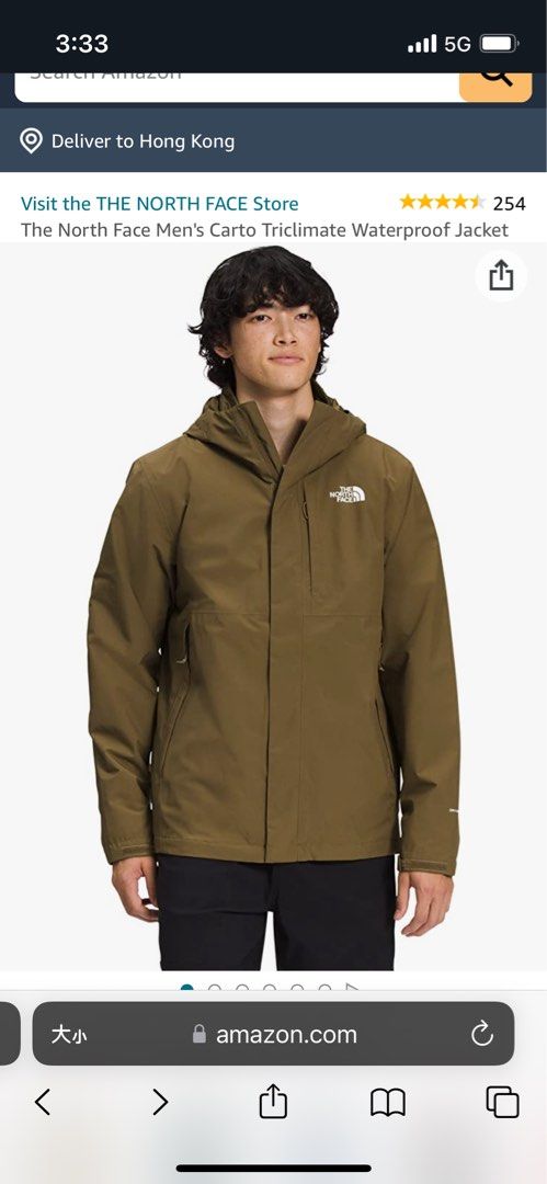 The north face men s Carto Triclimate jacket Carousell