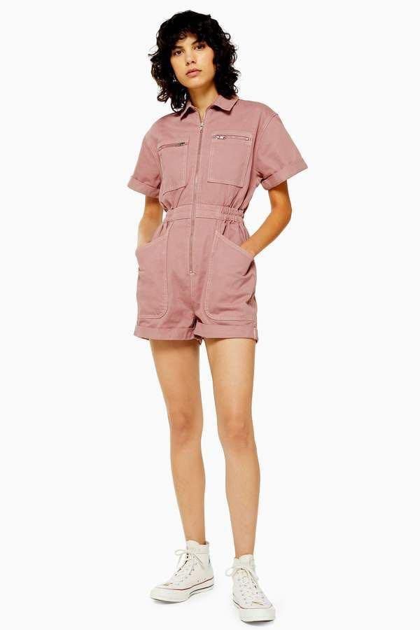 Topshop Denim Romper Women s Fashion Dresses Sets Rompers on
