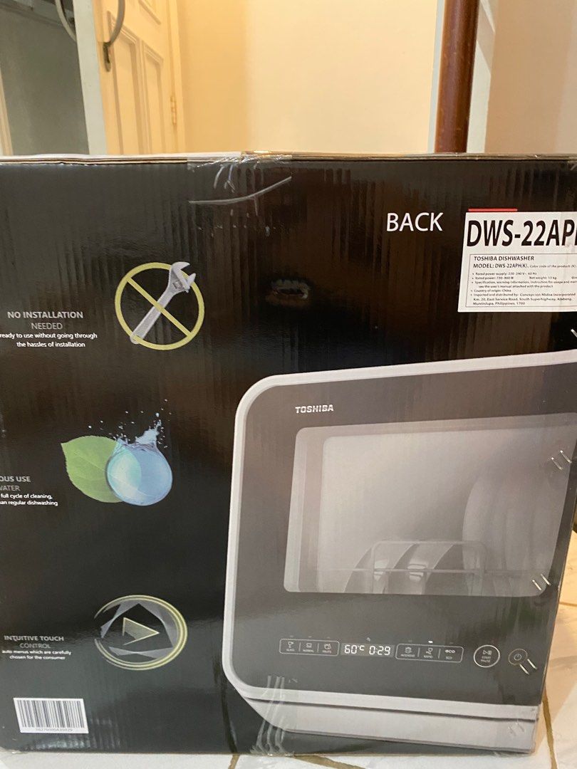 Toshiba Mini Dishwasher, Furniture & Home Living, Cleaning & Homecare