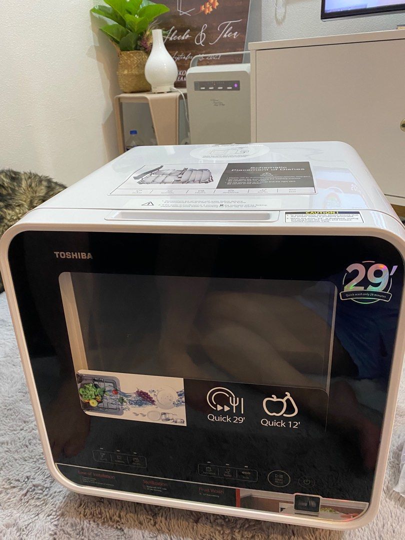 Toshiba Mini Dishwasher, Furniture & Home Living, Cleaning & Homecare