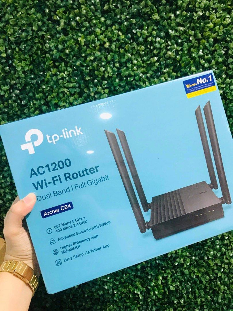 TP-Link Archer C64 AC1200 MU-MIMO Dual Band Full Gigabit WiFi Router ...