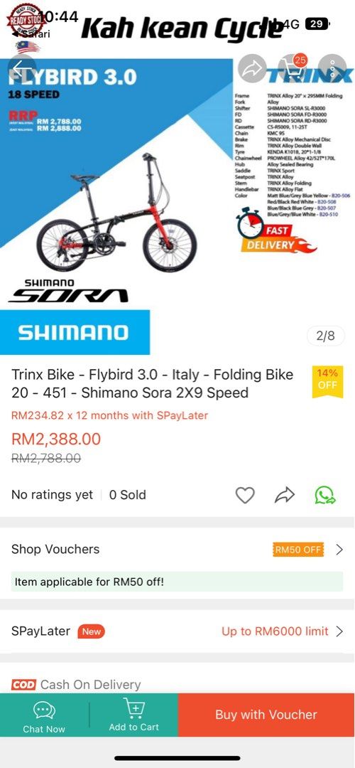 Trinx flying 3.0 Upgraded, Sports Equipment, Bicycles & Parts, Bicycles ...